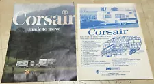 Vintage Corsair Travel Trailer Home Truck Camper Made to Move Sales Brochure Lot