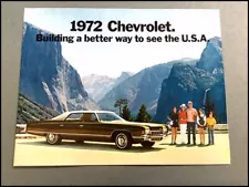 1972 Chevrolet Vintage Sales Brochure Catalog - Caprice Camaro Nova Impala Vega