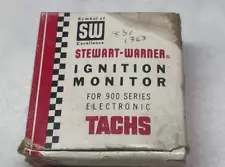 NOS Stewart Warner Ignition Monitor 900 Series Electronic Tachs #D-990-D Camaro