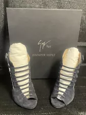 Giuseppe Zanotti For Jennifer Lopez Blue Caged High Heels Sandals 36