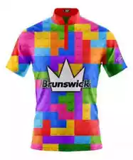 *FREE Custom Name & Logo* Brunswick Bar Bowling Jersey Shirt Size S-5XL