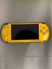 Excellent Sony PSP 3000 console BRIGHT YELLOW Playstation Portable Tested