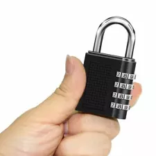 Combination Lock Resettable 4-Digit Anti Rust Weatherproof Padlock USWarehous