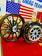 New ListingHarley Dyna MAG Wheels 17 Rear and 19 Front w/25 MM Bearing Installed 00 to 2017