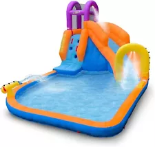 Mega Tornado Twist Inflatable Water Slide for Kids - Water Park with Slides, Cli