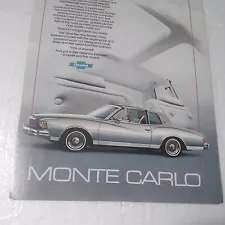 Monte Carlo 1979 Print Advertisemnt OR PICK ANY 3 ADS FOR $24! Chevrolet 6.5x10"