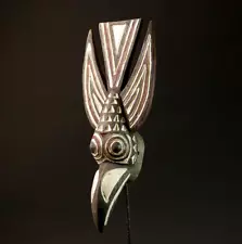 African Tribal Wood Mask Bwa Bobo Bird Home Décor from Burkina Faso-G1423