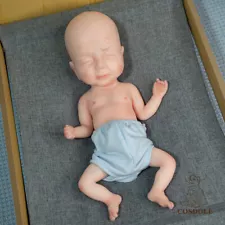 COSDOLL 15.5" Premature Baby Boy Realistic Silicone Doll Full Body Silicone