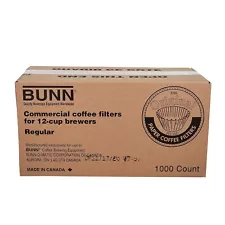 BUNN 12-Cup Commercial Coffee Filters (20115.000), 1000 Count, White