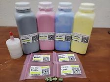 (200g/150g) 4 Color Toner Refill for Brother TN-810, TN810 (TN-810XL) + 4 Chips