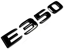 #2 BLACK E350 REPLACEMENT FOR MERCEDES REAR TRUNK EMBLEM BADGE NAMEPLATE DECAL