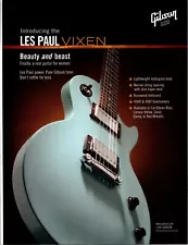 Gibson USA Les Paul VIXEN Beauty and BeastOriginal Print Ad