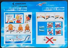 Regional Airlines Embraer 120 Brasilia Safety Card