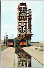 Titan Two Stage ICBM Bombing Weapon Missile Being Readied for Launch Postcard