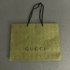 Gucci Green Embossed Paper Shopping Bag Gift Bag 18.5 X 14 X 6.5 in READ