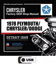 1978 Plymouth Chrysler Dodge Shop Manuals & Sales Literature on USB (For: 1978 Dodge Magnum)