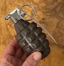 Plastic & Metal WWll Pineapple Hand Grenade Bottle