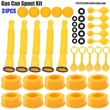 5X Replacement Gas Can Spout Nozzle Vent Kit For Plastic Gas Cans Old Style Caps