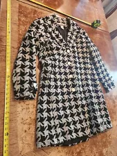 Nine & Company Women's Black / White Jacket Trench Coat Size 14 #S18