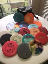 Disc Golf Lot Of 20 Discs & Bag Mixed Brands Innova Dynamic Lucid Gateway Mercy