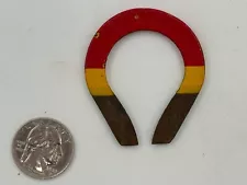 Antique Vintage 1940’s Horseshoe U Magnets Red & Yellow