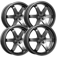 (Set of 4) Katana Racing KR08 18x8 5x100 +40mm Gunmetal Wheels Rims 18" Inch