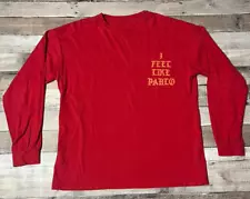 Kanye West Shirt Adult Medium Red Long Sleeve I Feel Like Saint Pablo Rap Tee