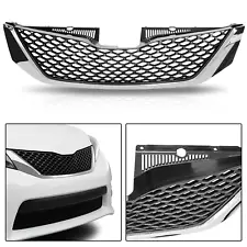 Front Bumper Upper Honeycomb Grille Chrome & Black For 2011-2017 Toyota Sienna