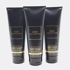 Bath & Body Works Noir Ultimate Hydration Body Cream for Men 8oz – 3 Pack – NEW