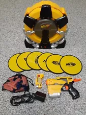 NERF N-STRIKE Disk Shot Skeet Launcher w/6 Discs,Remote gun, darts, & Power Cord