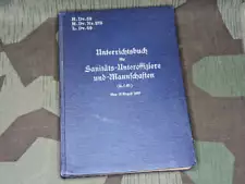 WWII German Wehrmacht Medical Course Book for Sanitäts-Unteroffiziere 1939 Heer