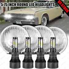 5-3/4" 5.75" LED Headlights Hi/Lo w/DRL For Lincoln Continental 1958-1979 white (For: 1958 Lincoln Continental)