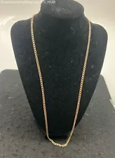 14 KARAT GOLD CHAIN NECKLACE 25" 5.5 GRAMS TWIST IN CHAIN FOR REPAIR OR SCRAP