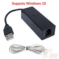 USB 56K External Dial Up Voice Fax Data Modem Windows 10 / 8 / 7 / XP / Vista