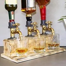 Whiskey Dispenser Durable Innovative Innovative Wooden Drink Bottle Dispenser