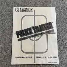 Original Police Trainer Arcade Owner’s Instruction Manual 780-8000-00