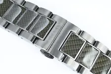 *NEW* Egard Gunmetal Gray and Carbon Fiber Replacement Watch Strap