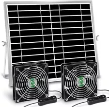 Erifying Solar Powered Fan, Shed, Chicken Coop, Greenhouse, waterproof 5" fans