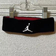 Michael “Air” Jordan Reversible Basketball Headband Black Red White With Logo