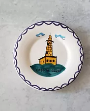 Cabo De Palos LIGHTHOUSE Spain souvenir hand painted plate for wall