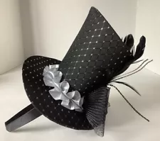 Fancy Mini Black Top Hat