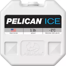 Pelican 1 Lb Reusable Ice Pack for Coolers, White Container #PI-1LB-BLU