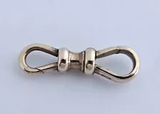 Antique 9 ct Rose Gold Double Dog Clip for Albert Chain c.1900/ L 2.1 cm/ 1.5 g