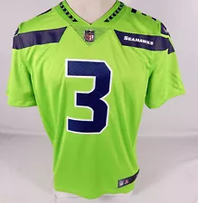 New Mens Seattle Seahawks Russell Wilson #3 Green Limit Jersey Color Nike NWT L