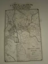 Vintage Rangeley Lakes Region Maine Real Estate For Sale Map S.C. NOYES Co 1970s