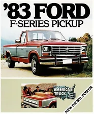 1983 Ford F-Series Pickup Trucks F-100 F-150 F-250 F-350 Sales Brochure + Bonus