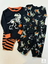 Lot Of (2) Carter's Dinosaur Halloween Pajamas Sets / Just For You / Size 3T