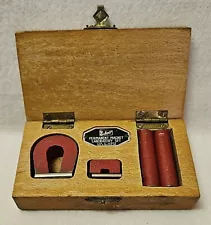 7 Piece ECLIPSE Permanent MAGNET Laboratory Set w/ Wood Box Sheffield England