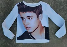 SALE! Justin Bieber "Believe" Tour Merch Crewneck Sweatshirt Youth M Big Face