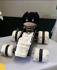 Batmobile Diaper Cake Decoration for Baby Shower